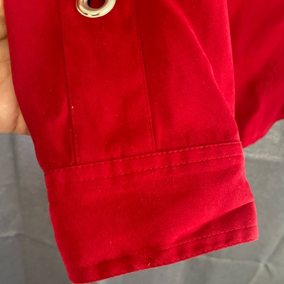 Dressbarn Riveted Red Top - Picture 4 of 11
